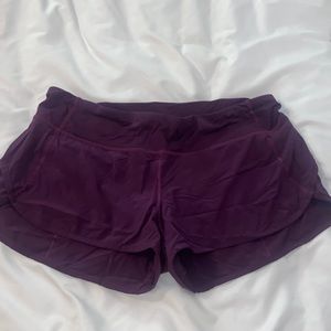 Purple lululemon shorts